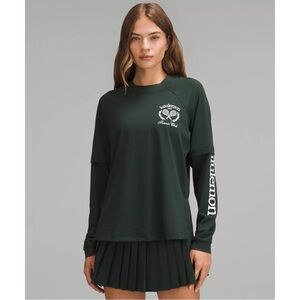 Lululemon Layered Long Sleeve T-Shirt Tennis Club - Legacy Green - size 8
